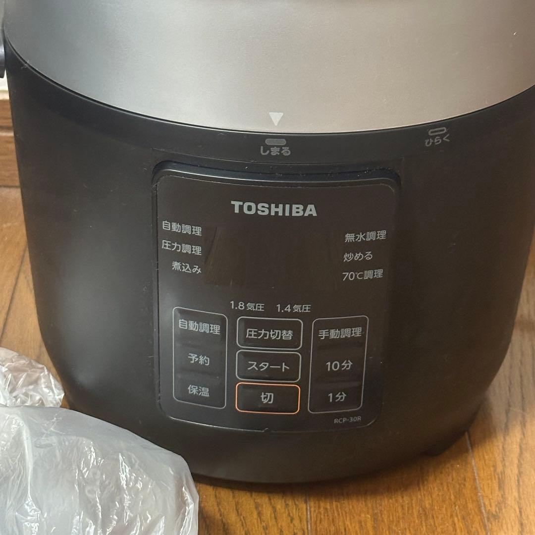 未使用 TOSHIBA RCP-30R ブラック 2022年製 東芝 電気圧力鍋