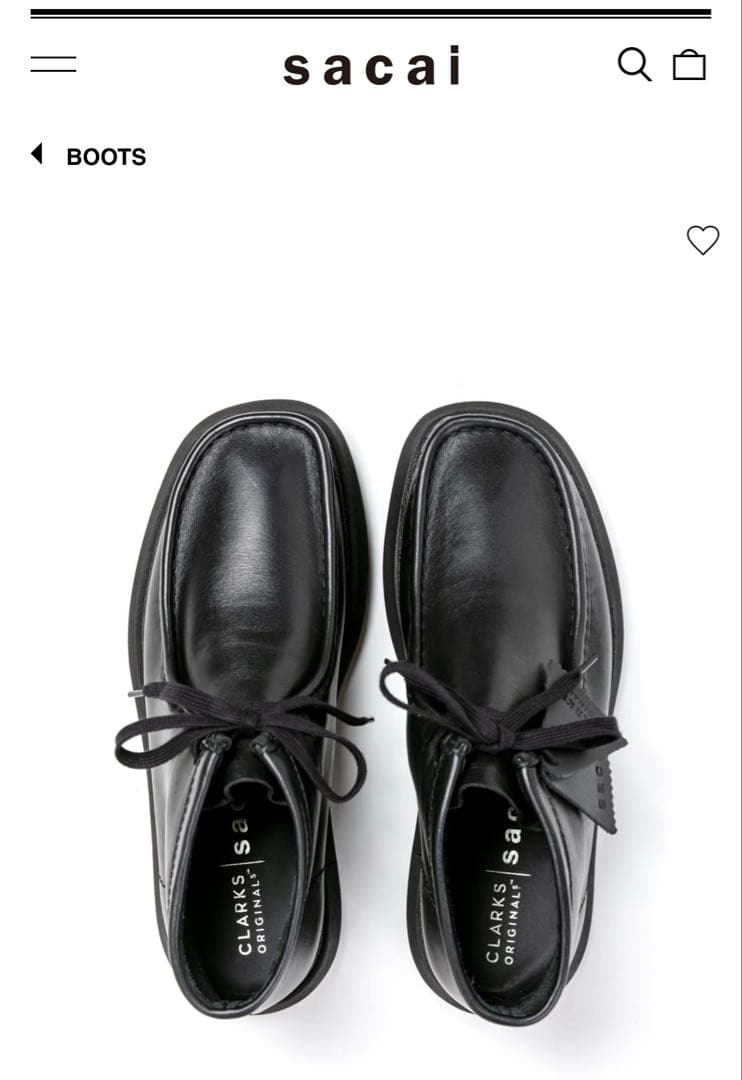 靴 Clarks Sacai Hybrid Wallabee Boots 43