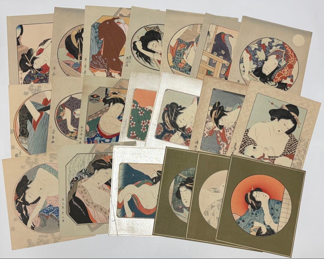 「歌麿 英泉 国芳他あぶな絵（浮世絵の表情美）」木版画 20枚|艶本 春画 錦絵