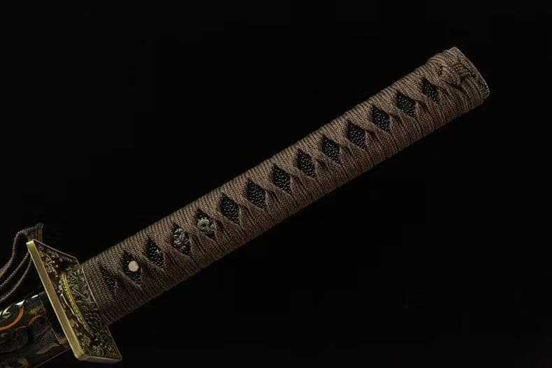 遊郭打刀 方形刀鍔 50 鋼刃 実木彫刻鞘全長 102cm 刃幅3.2cm日本刀