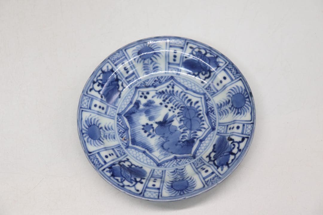 ※南京古染付　芙蓉手小皿10点　共箱　送料込み250708