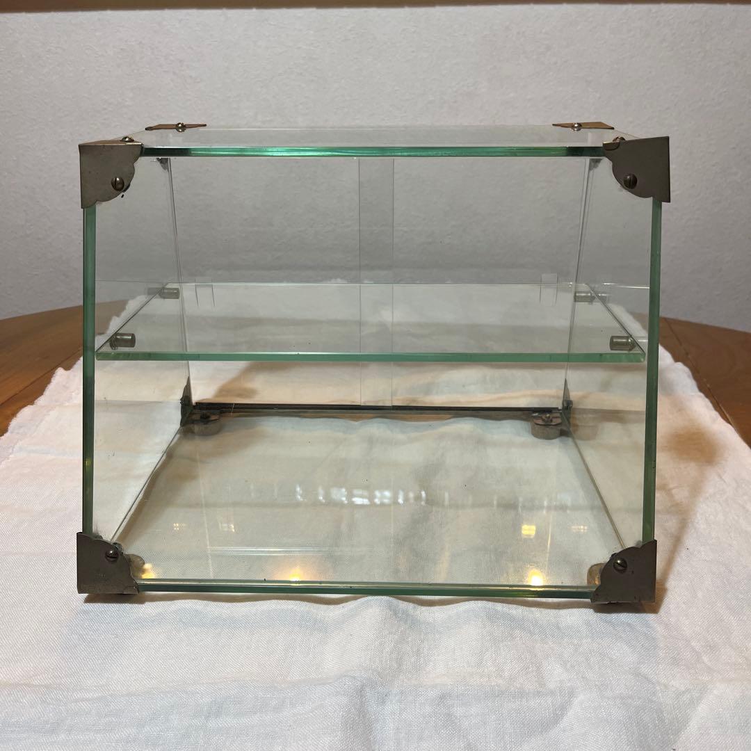 希少サイズ！美品　アンティーク　レトロ　ガラスショーケース　ディスプレイ　什器
