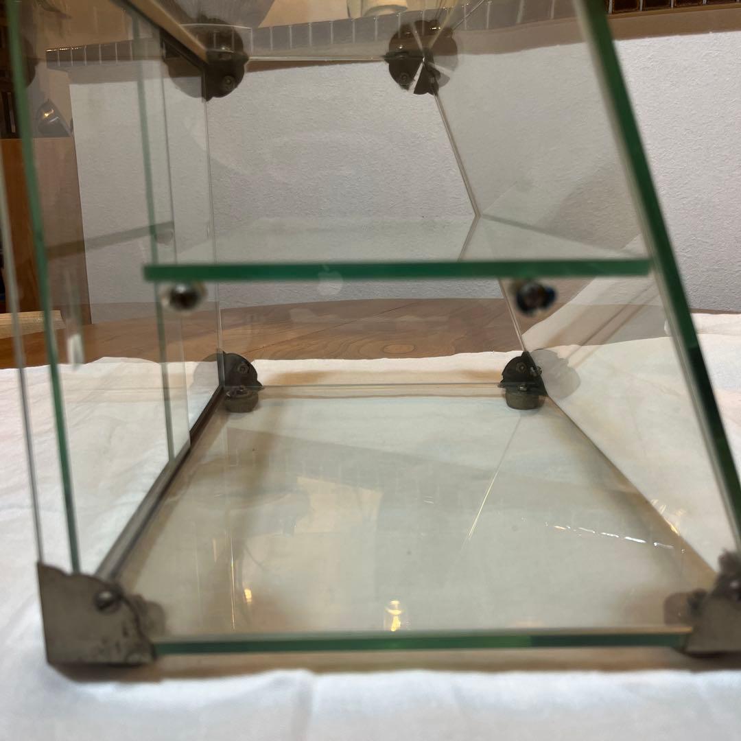 希少サイズ！美品　アンティーク　レトロ　ガラスショーケース　ディスプレイ　什器