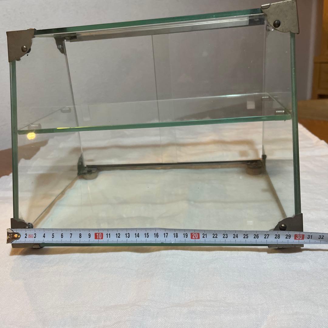 希少サイズ！美品　アンティーク　レトロ　ガラスショーケース　ディスプレイ　什器