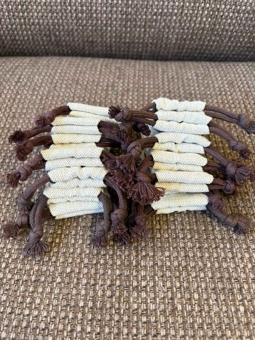 極美品エルメスミニ巾着保存袋アクセサリー入れ（4.5x7.5cm）1 4枚セット