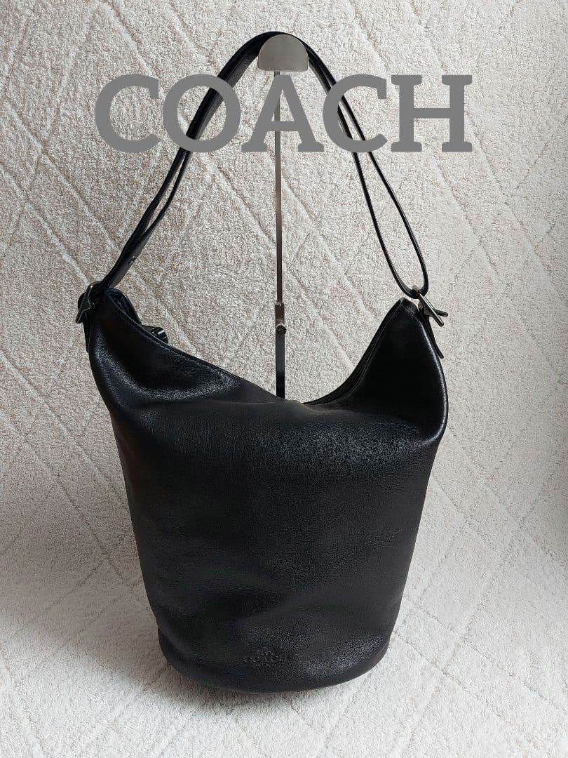 ✨美品✨コーチCOACH ブラックバケツ型 ショルダーバッグ