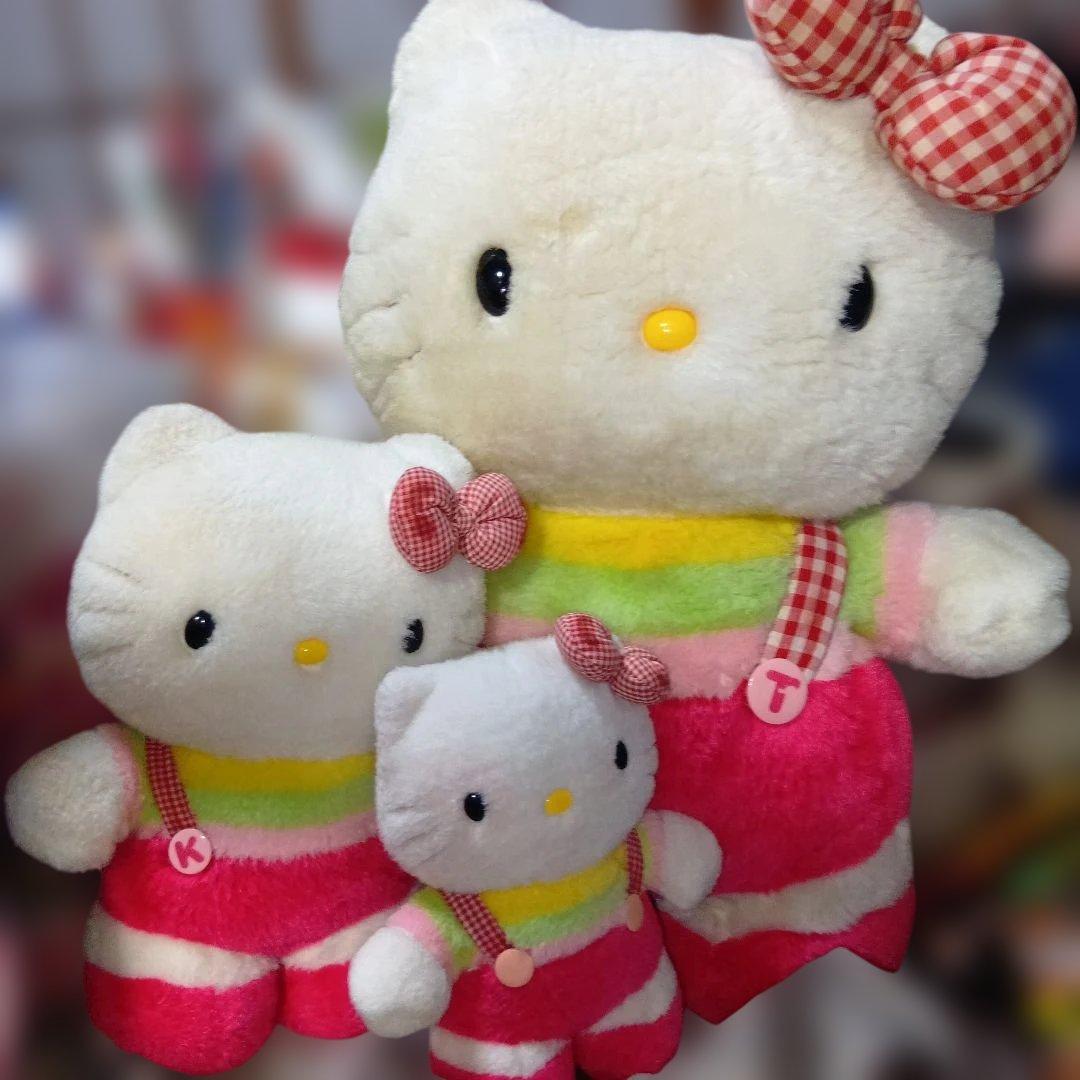 ハローキティ2001年自立型 ぬいぐるみ 大中小3体セット激レア