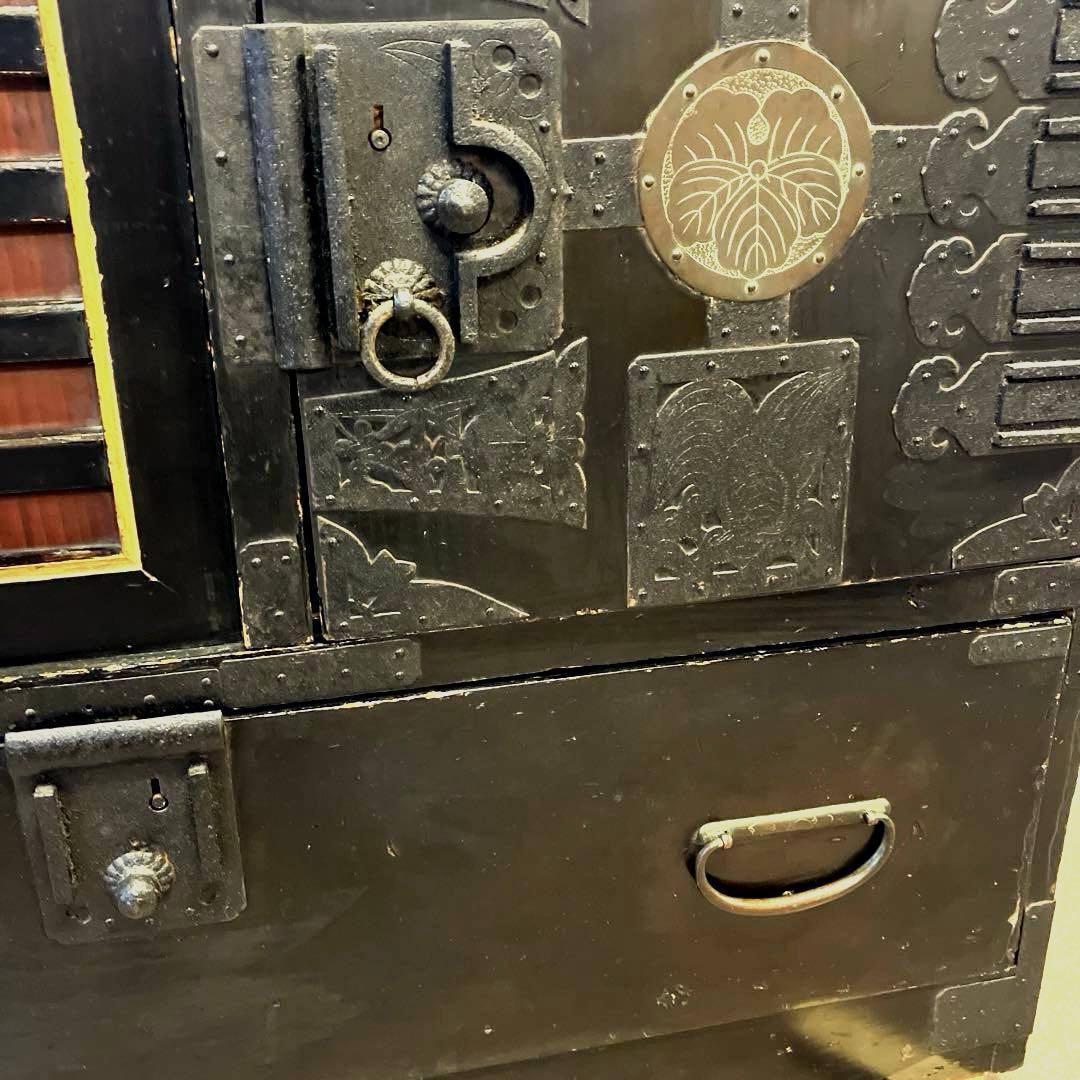 時代箪笥（約幅８８、高８３、奥４５㌢、重３２㌕／説明・写真見直し、写真２０追加）