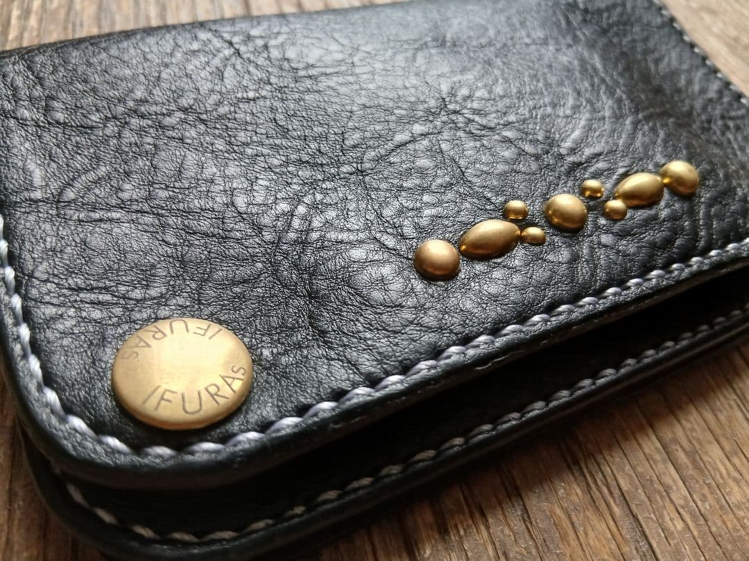 S*a様 イタリアンレザー アリゾナ トラッカーウォレット 真鍮スタッズ ハンド