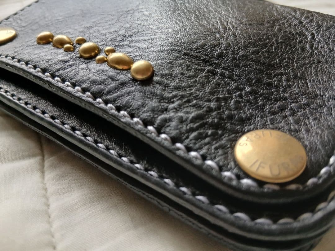 S*a様 イタリアンレザー アリゾナ トラッカーウォレット 真鍮スタッズ ハンド