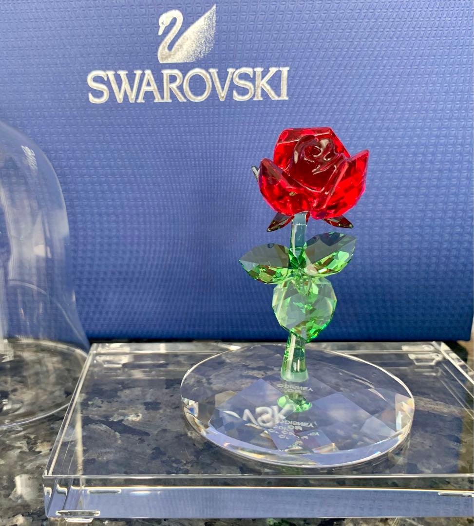 スワロフスキー　美女と野獣　マジックローズ＋台座