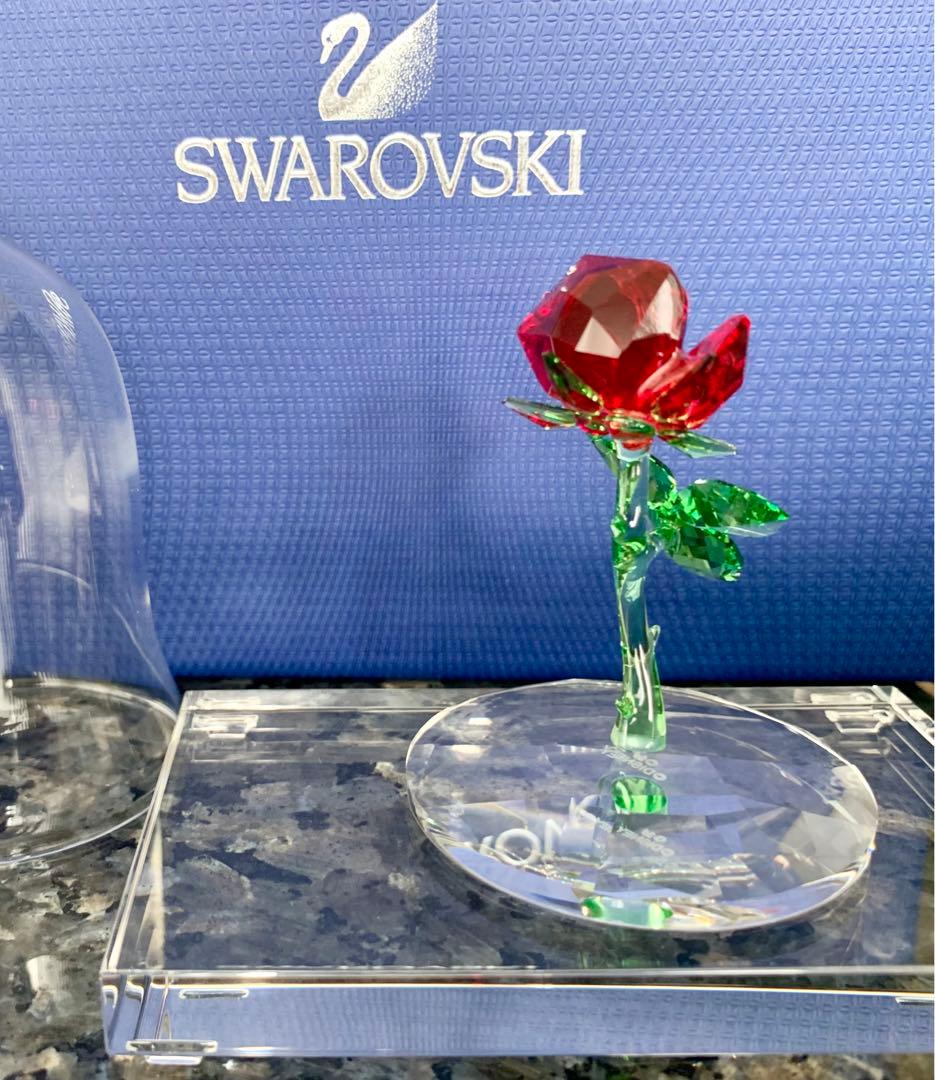 スワロフスキー　美女と野獣　マジックローズ＋台座