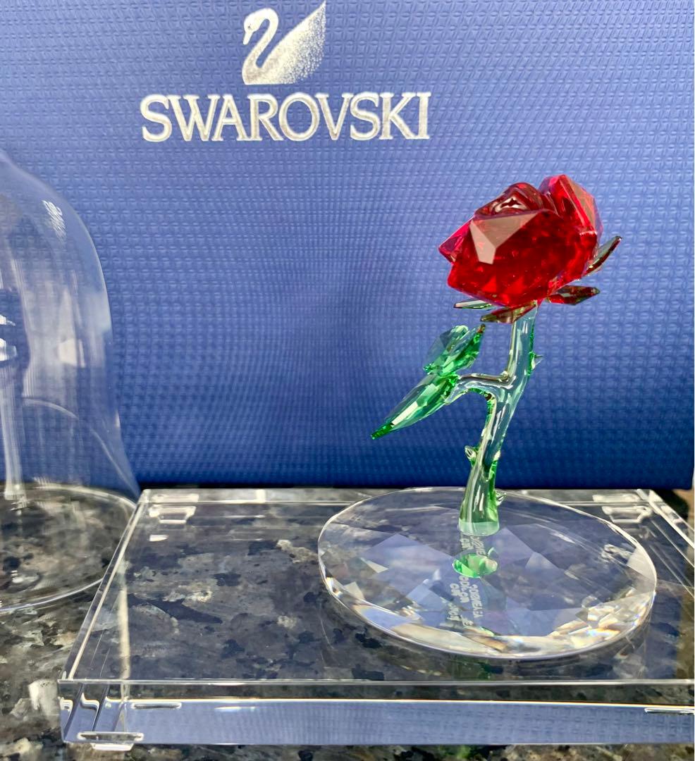 スワロフスキー　美女と野獣　マジックローズ＋台座