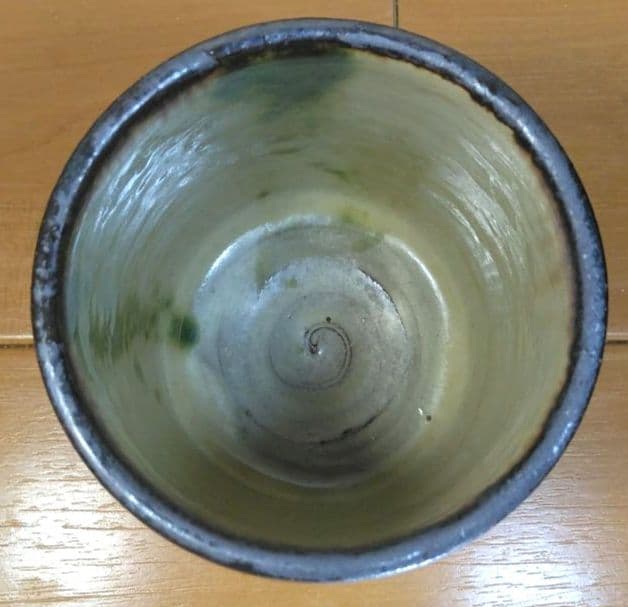 人間国宝 金城次郎 海老魚紋筒碗 栞 共箱(塗箱）壺屋焼 壷屋焼 やちむん