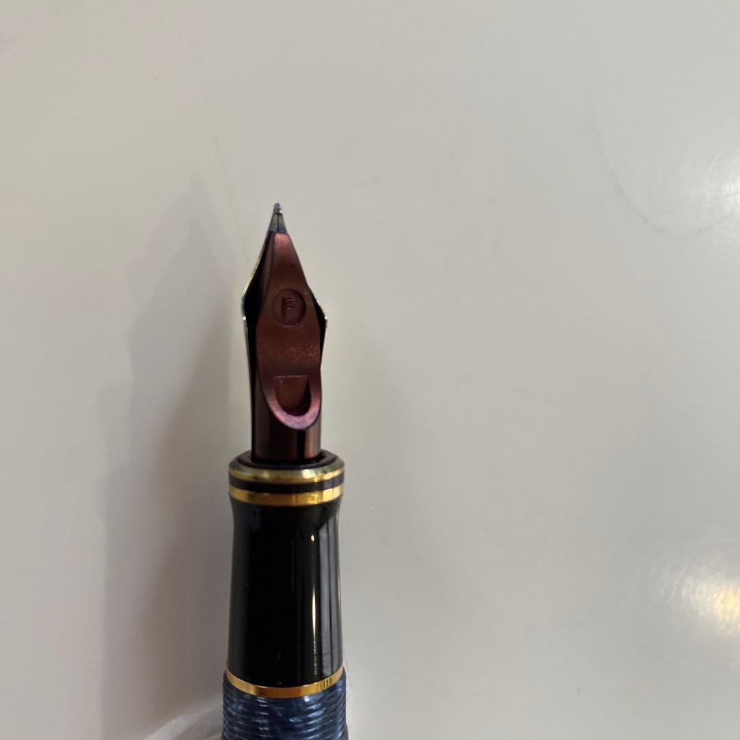 パーカー万年筆 デュオフォールド ブルーマーブル　ペン先18金750F