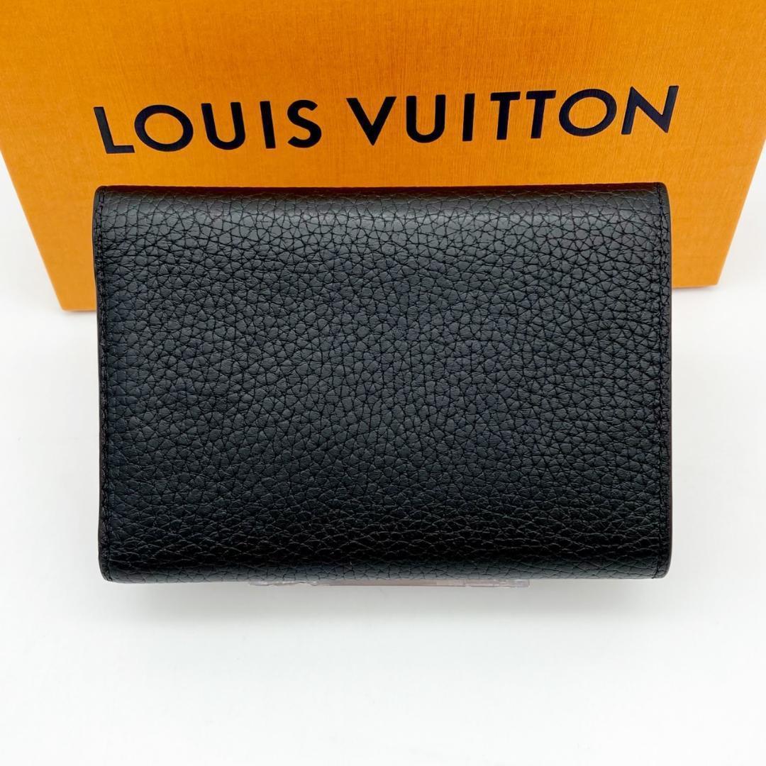 IC　ルイヴィトン　カプシーヌ　コンパクト　ノワール　三つ折り財布　625