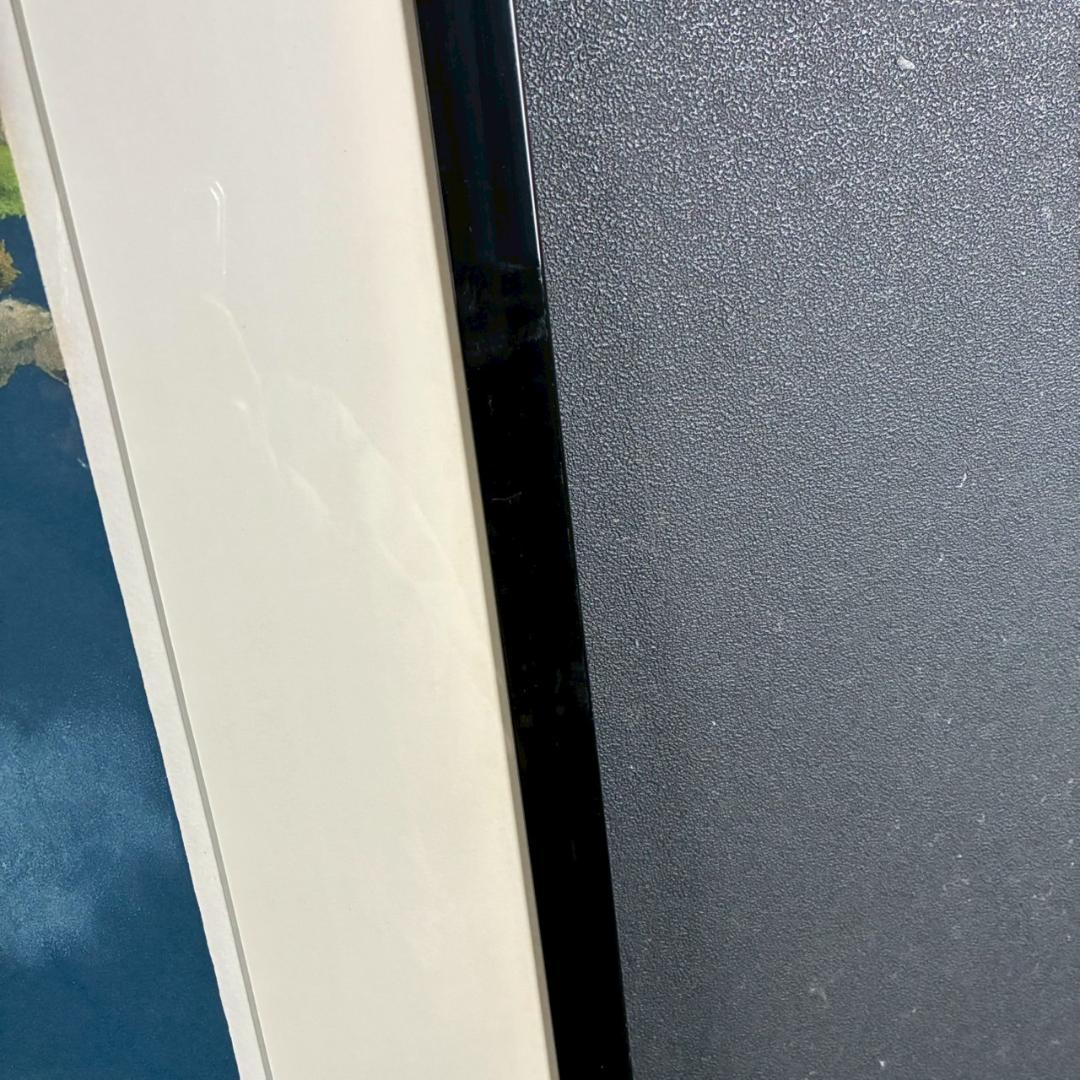 内田正泰「炭焼小屋の秋」リトグラフ 直筆サイン入り 額縁入り 風景画 紅葉