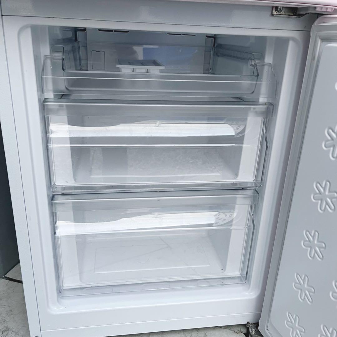 取付無料！高性能パステルピンクおしゃれデザインインテリア冷蔵庫！洗濯機