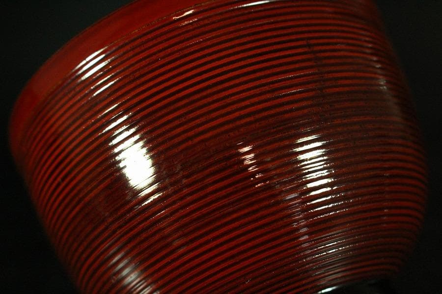 輪島塗 銀地草花紋 溜 糸目 椀 五客 極上(K-XA673)