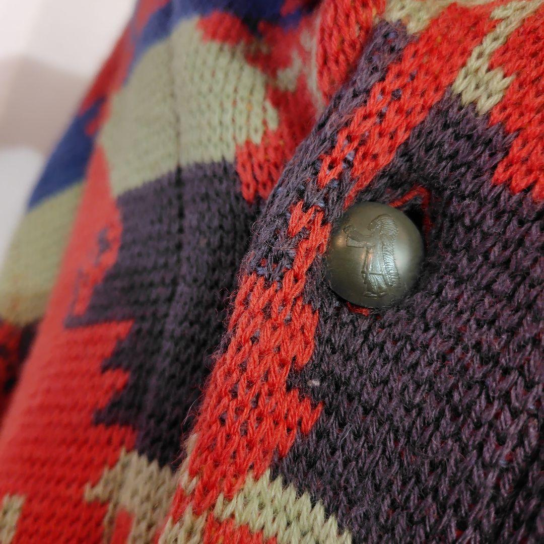 jelado ラグナL ネイティブ柄 ショールカーディガン オールドネイビー