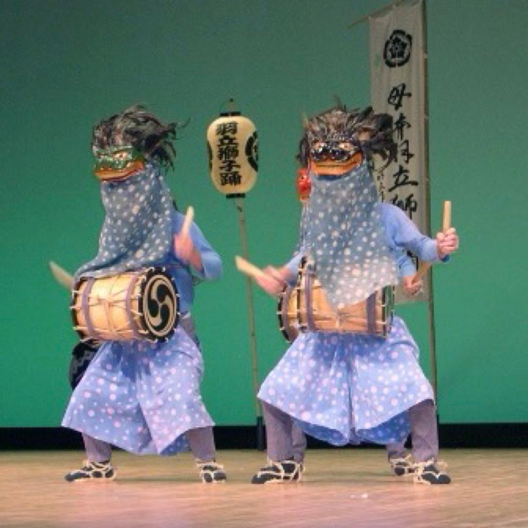 戦前廃絶古玩 秋田県角館・郷土玩具・桜人形佐々楽（ササラ）舞×2体セット