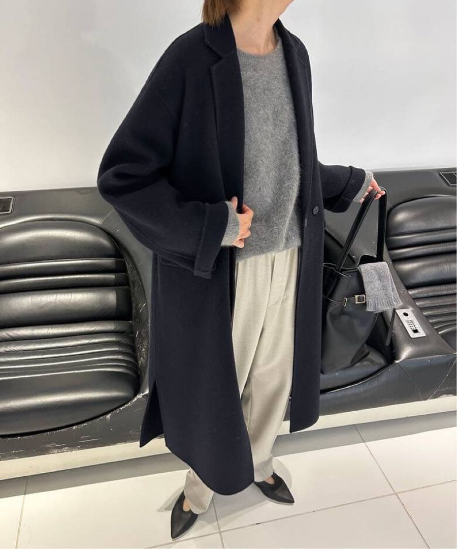 値下げ【美品】スローブイエナ ダブルフェイスロングチェスターコート 38