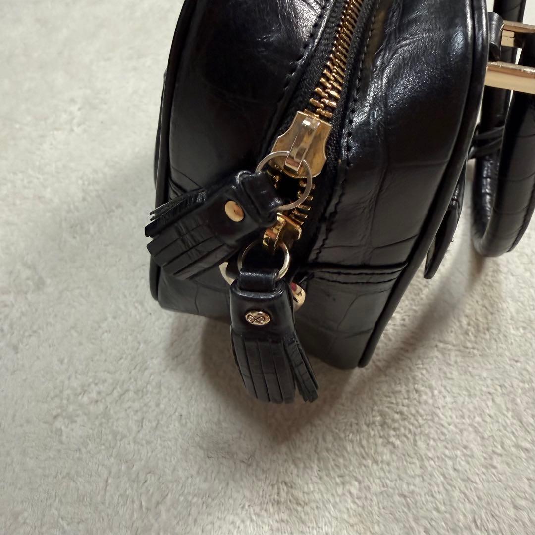 アニヤハインドマーチ ミニ カーカー クロコ 2way ショルダーバッグ