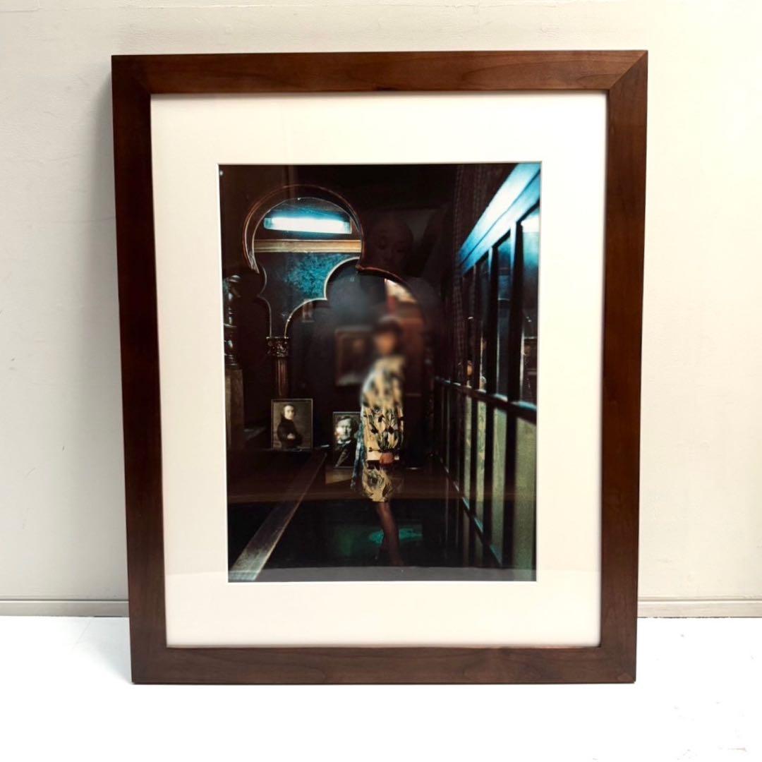 【在庫25】額 額縁 木製 焦茶 ダークブラウン 大きいサイズ アート 写真 d