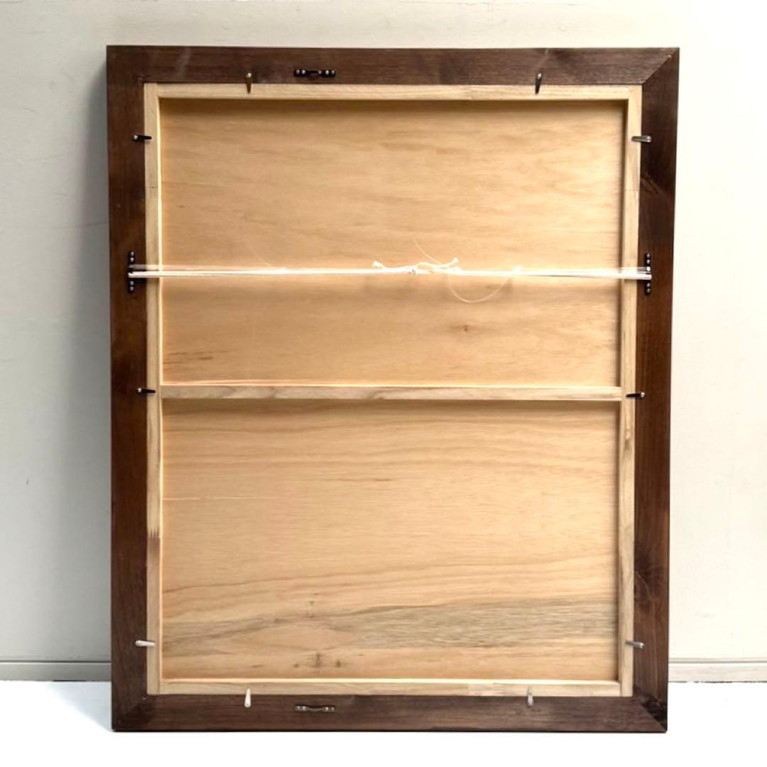 【在庫25】額 額縁 木製 焦茶 ダークブラウン 大きいサイズ アート 写真 d