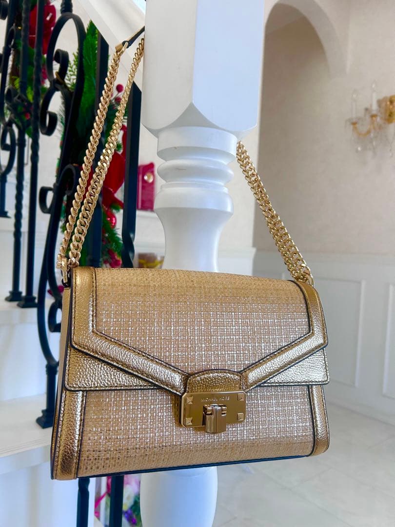 MICHAEL KORSゴールドチェーンショルダーバッグ