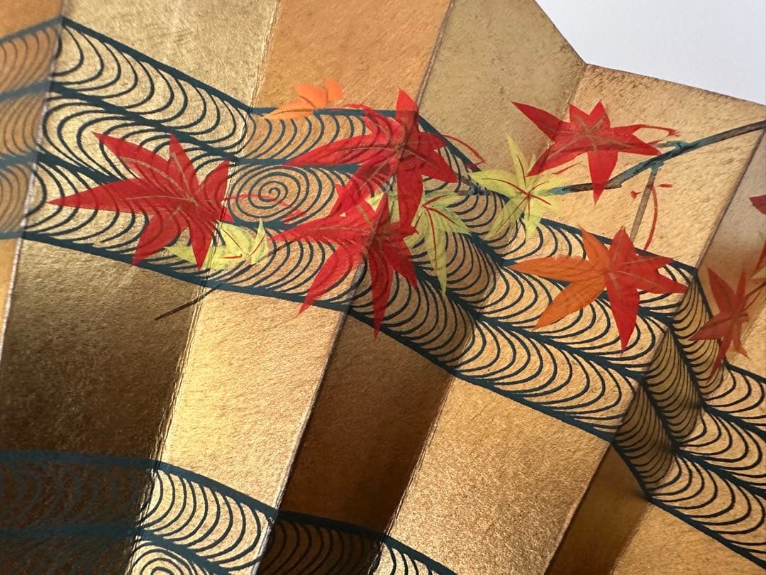 両面装飾有り！　十松屋福井　扇子　御舞扇　京都　金箔　竹　京扇子