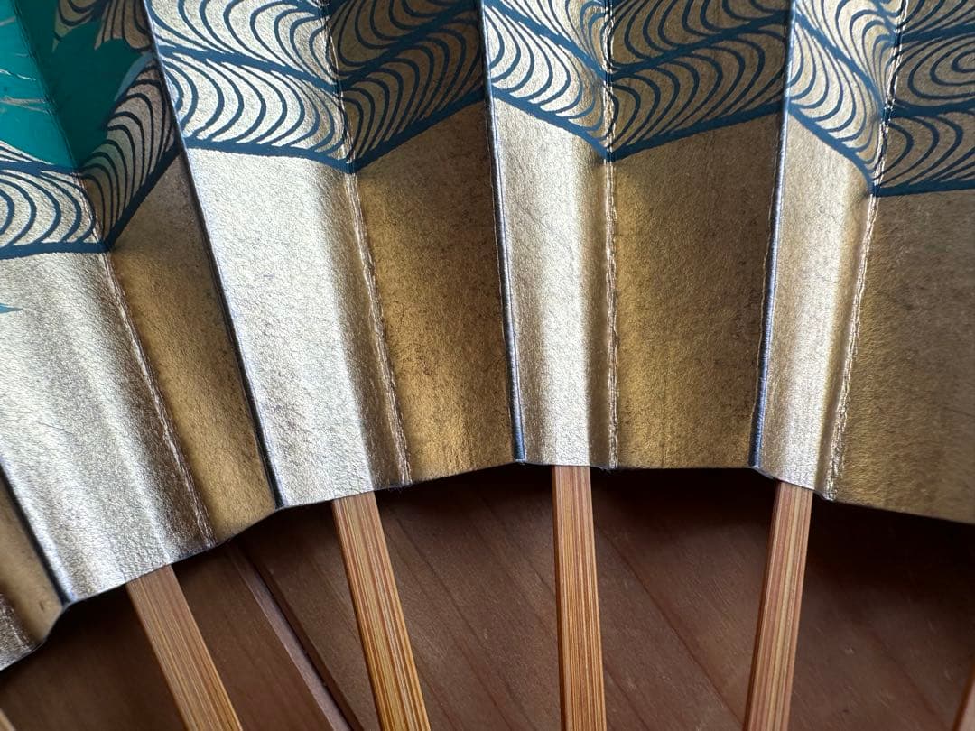 両面装飾有り！　十松屋福井　扇子　御舞扇　京都　金箔　竹　京扇子