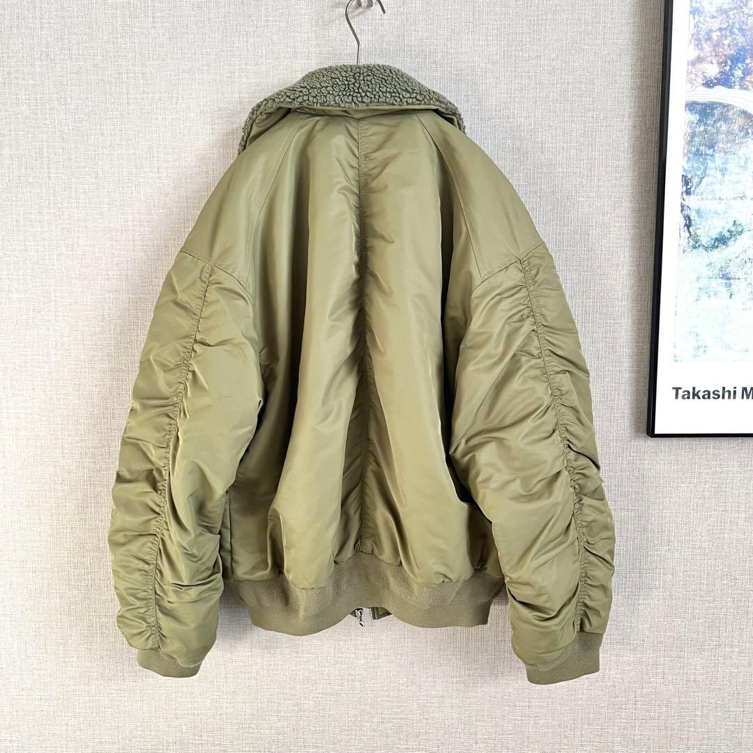 ZARA ORIGINS フライトジャケット ボンバー ボア オリーブ L