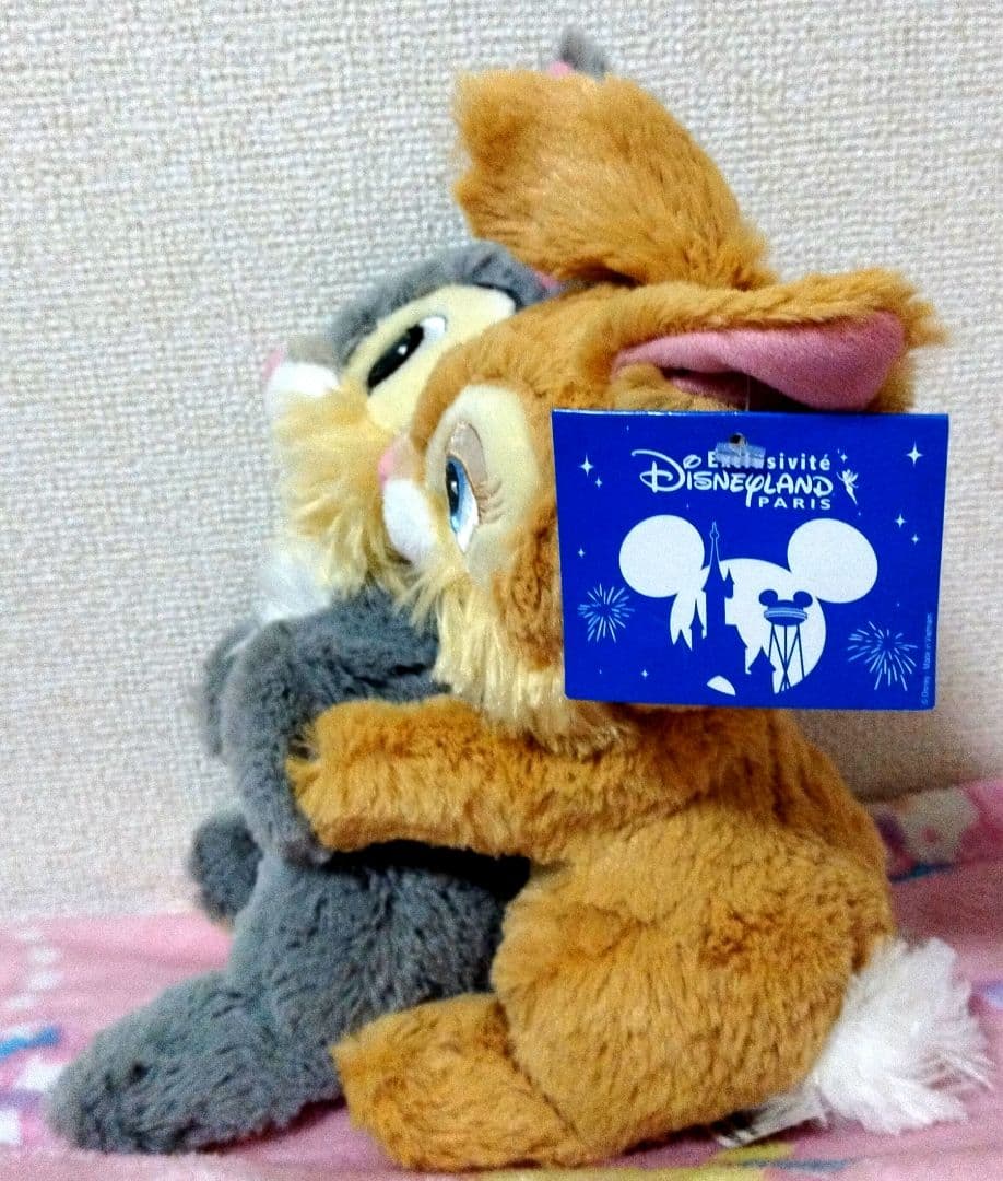 とんすけ・ミスバニーのぬいぐるみ（抱きしめられるタイプ）ディズニーランドinパリ