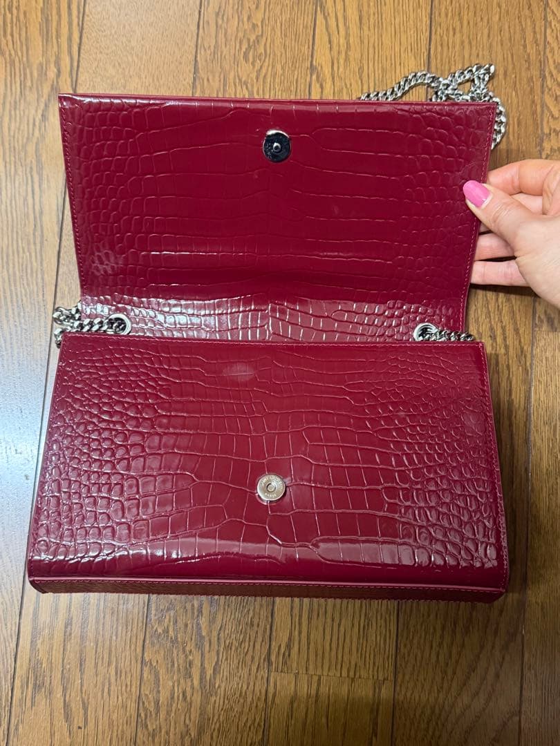 SAINT LAURENT レッドショルダーバッグ