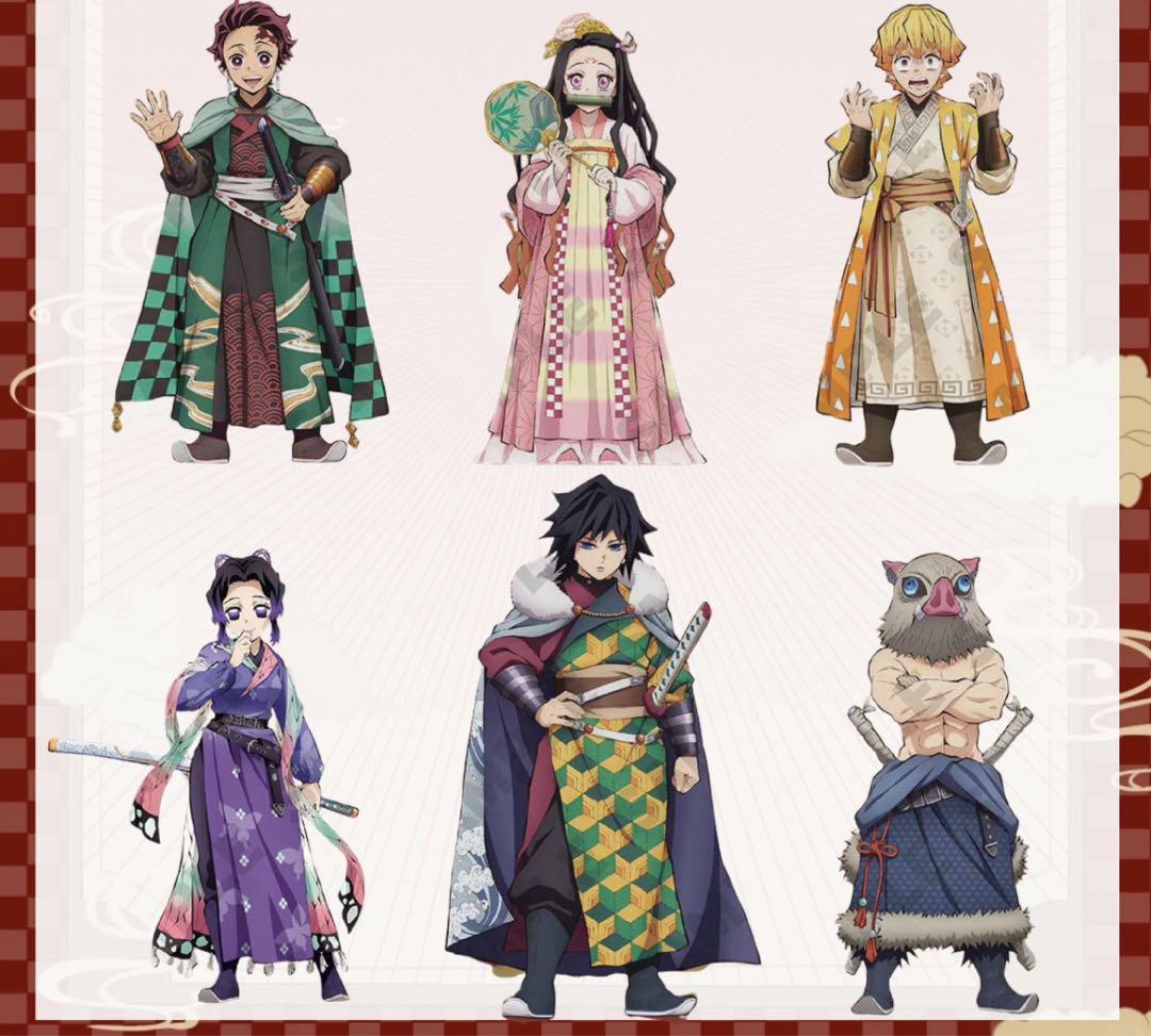 鬼滅の刃 国風服 中国限定 2弾 アクリルスタンド アクスタ 八個セット