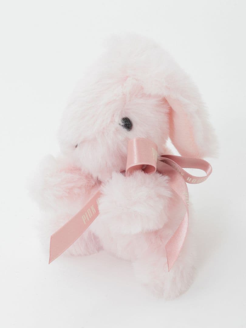 ピンクハウス　うさぎ ぬいぐるみコサージュ　たれ耳うさぎ　ブローチ　ピンク