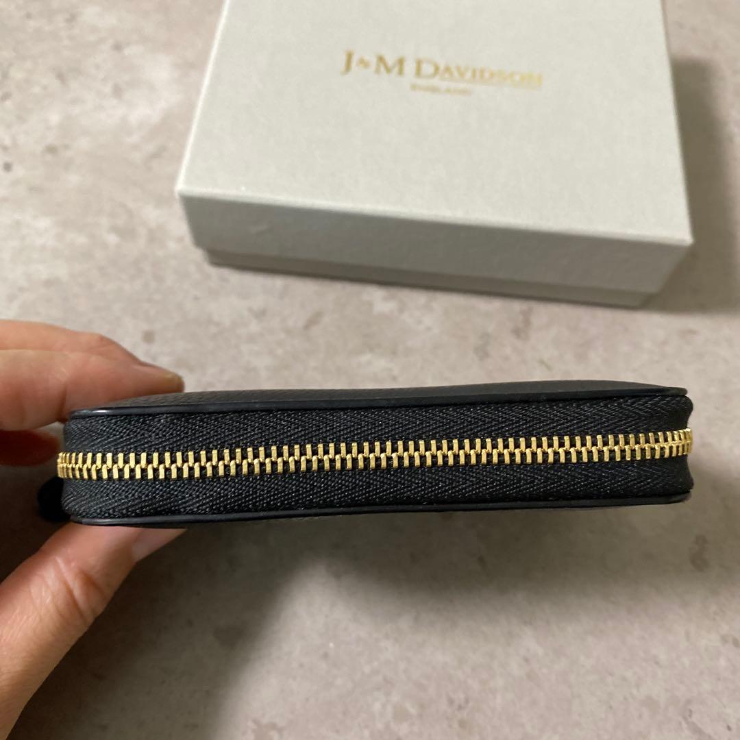 J&MDAVIDSON ケース　折り財布　ブラック　箱付き　【新品未使用】