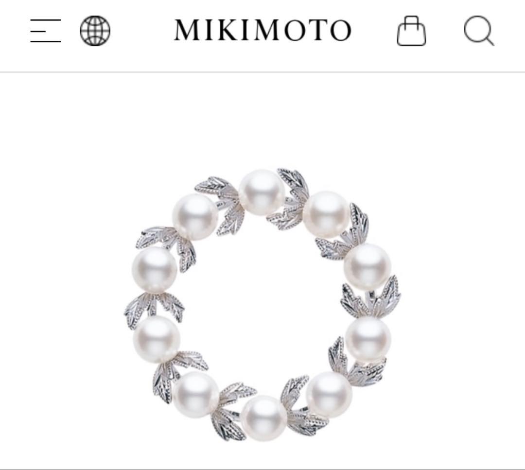 ミキモト MIKIMOTO ブローチ パール シルバー