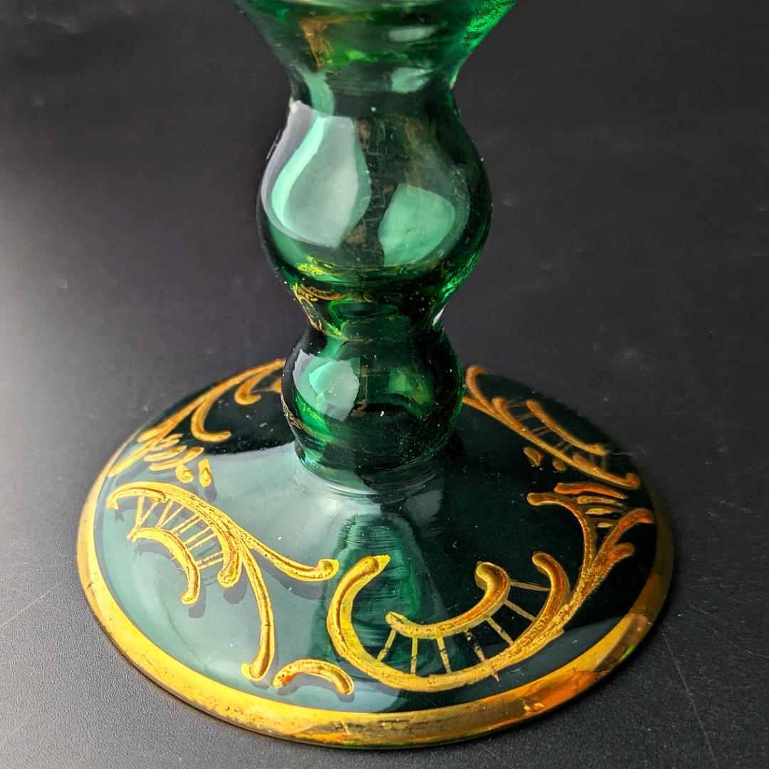 モーゼル金彩ルネサンス調ゴブレット3客 希少ヴィンテージ ボヘミア皇室御用達美品