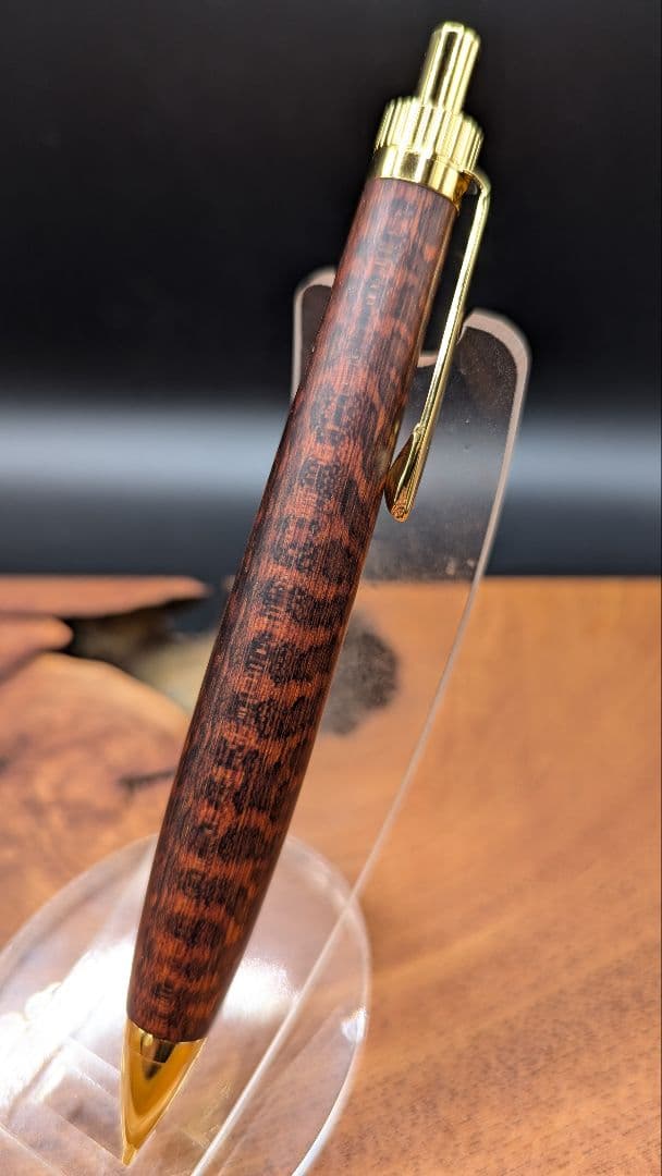 607極上　スネークウッド　木軸シャーペン　ボールペン