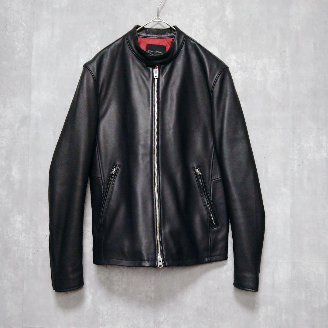 【美品】ユニオンステーション メンズビギ レザージャケット 羊革 Lサイズ