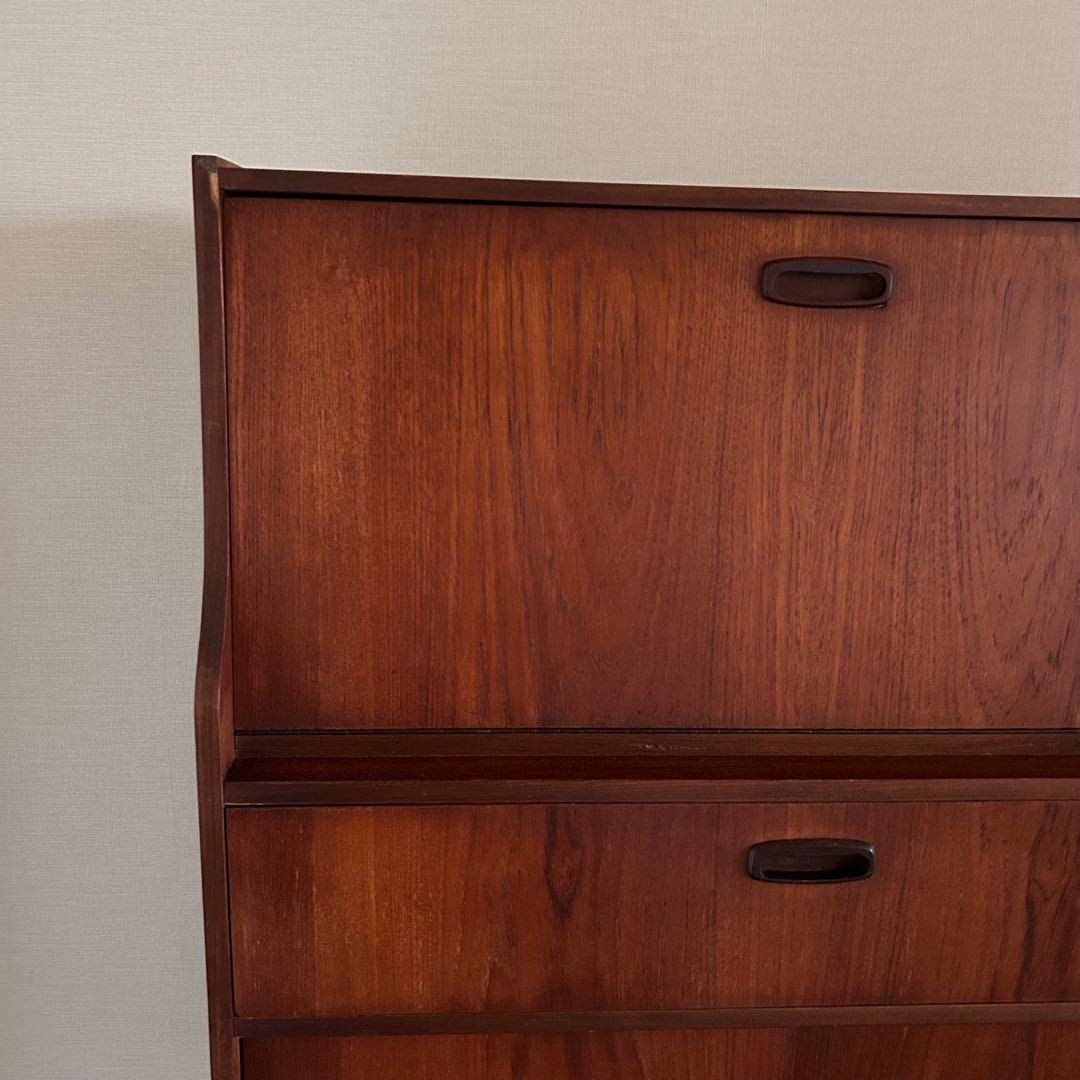 【希少】英国ヴィンテージ チーク材 ライティングビューロー1960s