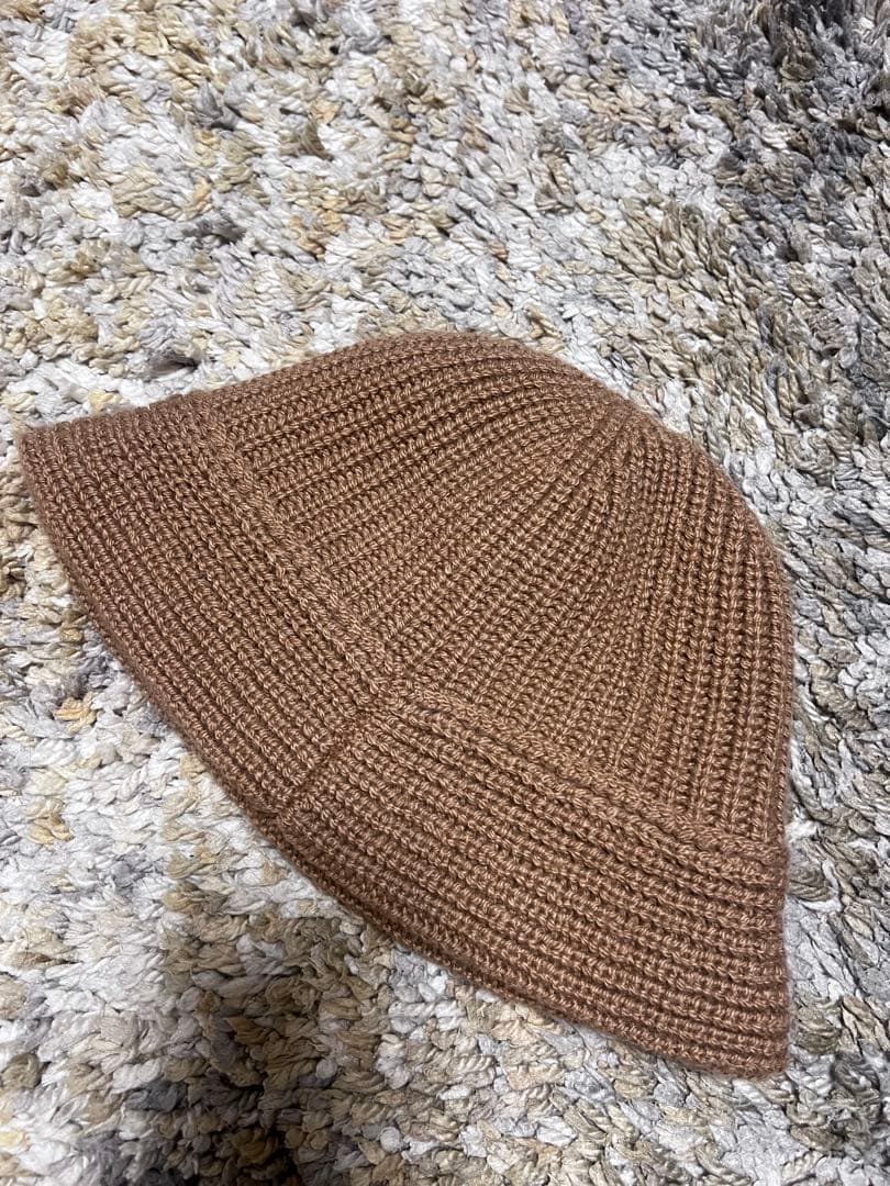 CELINE ブラウンニット帽 カシミヤ