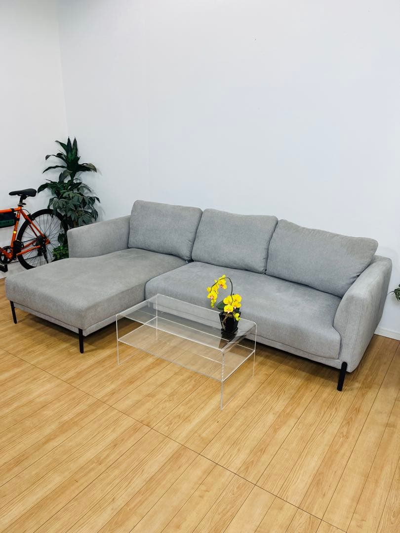 ぴ*ん様 モダンデコ ソファー 3人掛け カウチソファー L字 おしゃれ ローソ