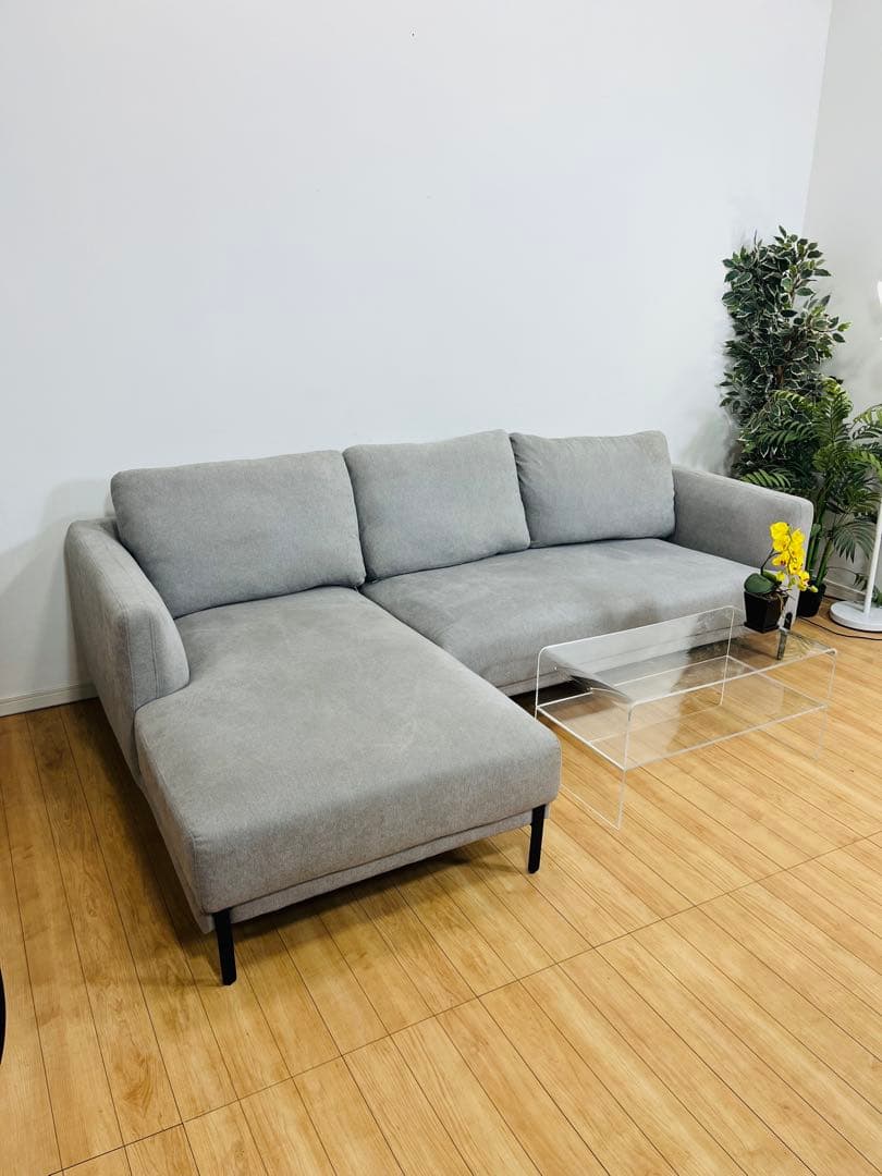 ぴ*ん様 モダンデコ ソファー 3人掛け カウチソファー L字 おしゃれ ローソ