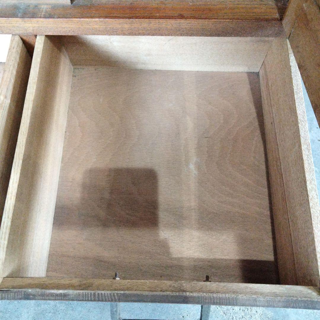 昭和レトロ 古家具 ガラス戸 木製キャビネット 食器棚 サイドボードカップボード