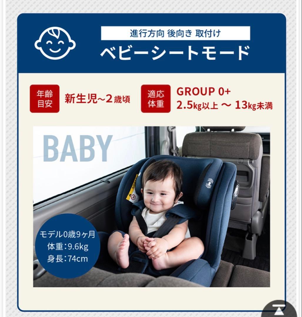 美品✨　ネビオ　nebio ターンピット　ISOFIX　ブラック　新生児　11歳