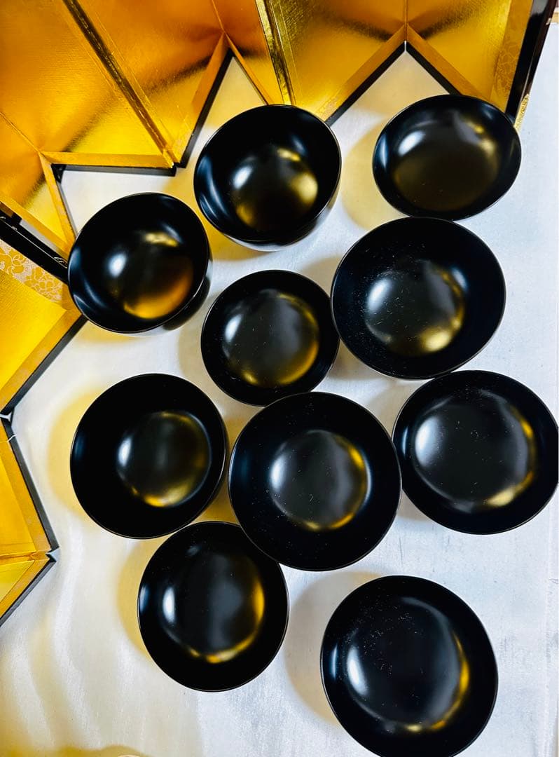 木製漆器　汁椀　吸物椀　もみじ蒔絵　骨董　G48