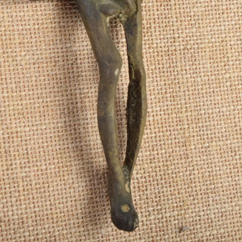 キリスト教　銅製　キリスト磔刑像　額装　C　9172